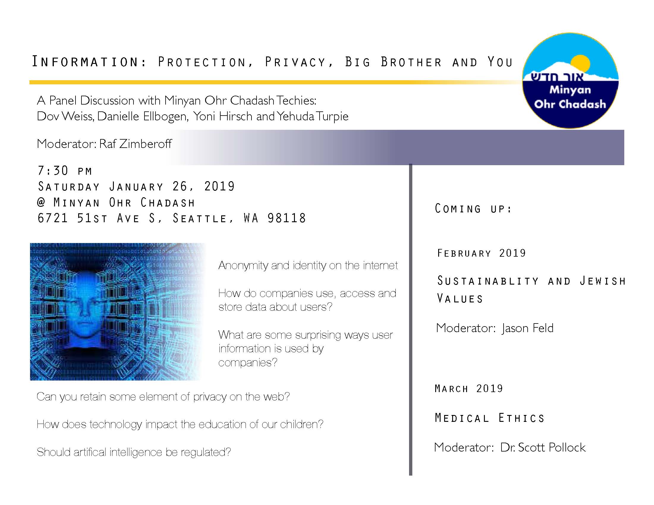 tech panel flyer 2019 minyan ohr chadash panel flyer